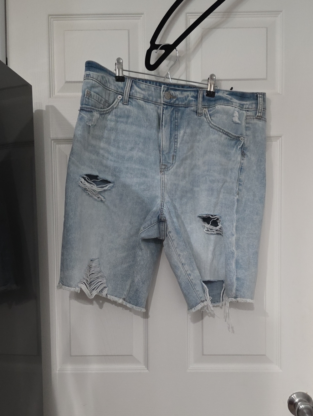 torrid Light Wash High-Rise Bermuda Shorts